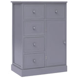 ZNTS Sideboard with 10 Drawers Grey 113x30x79 cm Wood 284176