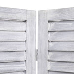 ZNTS 4-Panel Room Divider Grey 140x165 cm Wood 284204
