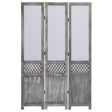 ZNTS 3-Panel Room Divider Grey 105x165 cm Fabric 284215
