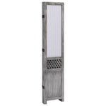 ZNTS 4-Panel Room Divider Grey 140x165 cm Fabric 284216