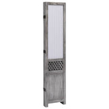 ZNTS 4-Panel Room Divider Grey 140x165 cm Fabric 284216