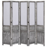 ZNTS 5-Panel Room Divider Grey 175x165 cm Fabric 284217