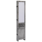 ZNTS 5-Panel Room Divider Grey 175x165 cm Fabric 284217