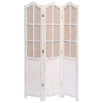 ZNTS 3-Panel Room Divider White 105x165 cm Fabric 284219