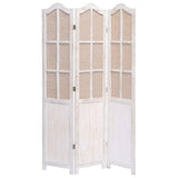 ZNTS 3-Panel Room Divider White 105x165 cm Fabric 284219