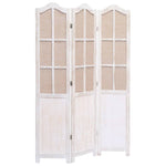 ZNTS 3-Panel Room Divider White 105x165 cm Fabric 284219