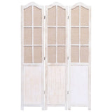 ZNTS 3-Panel Room Divider White 105x165 cm Fabric 284219