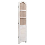 ZNTS 3-Panel Room Divider White 105x165 cm Fabric 284219