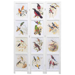 ZNTS 3-Panel Room Divider White 105x165 cm Bird 284223