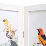 ZNTS 3-Panel Room Divider White 105x165 cm Bird 284223