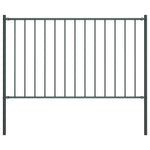 ZNTS Fence Panel with Posts Powder-coated Steel 1.7x1.25 m Anthracite 145214