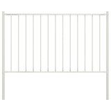 ZNTS Fence Panel with Posts Powder-coated Steel 1.7x1.25 m White 145217