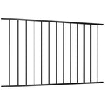 ZNTS Fence Panel Powder-coated Steel 1.7x1.25 m Black 145220