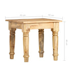 ZNTS Side Table 43x43x40 cm Solid Mango Wood 282865