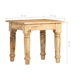 ZNTS Side Table 43x43x40 cm Solid Mango Wood 282865