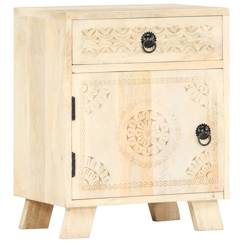 ZNTS Bedside Cabinet 40x30x50 cm Solid Mango Wood 282867