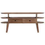 ZNTS TV Cabinet 110x35x50 cm Solid Acacia Wood 282874