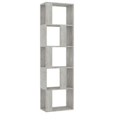 ZNTS Book Cabinet/Room Divider Concrete Grey 45x24x159 cm Engineered Wood 800112