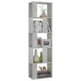 ZNTS Book Cabinet/Room Divider Concrete Grey 45x24x159 cm Engineered Wood 800112