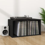 ZNTS Vinyl Storage Box Black 71x34x36 cm Engineered Wood 800118