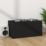 ZNTS Vinyl Storage Box Black 71x34x36 cm Engineered Wood 800118
