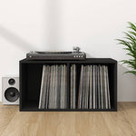 ZNTS Vinyl Storage Box Black 71x34x36 cm Engineered Wood 800118