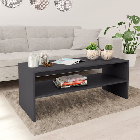 ZNTS Coffee Table Grey 100x40x40 cm Engineered Wood 800128