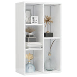 ZNTS Book Cabinet/Sideboard High Gloss White 50x25x80 cm Chipboard 800168