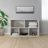 ZNTS Book Cabinet/Sideboard High Gloss White 50x25x80 cm Chipboard 800168