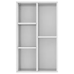ZNTS Book Cabinet/Sideboard High Gloss White 50x25x80 cm Chipboard 800168