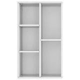ZNTS Book Cabinet/Sideboard High Gloss White 50x25x80 cm Chipboard 800168