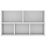 ZNTS Book Cabinet/Sideboard High Gloss White 50x25x80 cm Chipboard 800168