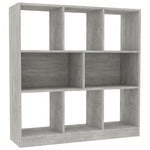 ZNTS Book Cabinet Concrete Grey 97.5x29.5x100 cm Engineered Wood 800175