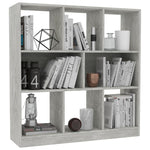 ZNTS Book Cabinet Concrete Grey 97.5x29.5x100 cm Engineered Wood 800175