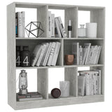 ZNTS Book Cabinet Concrete Grey 97.5x29.5x100 cm Engineered Wood 800175