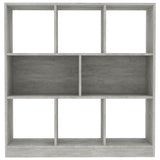 ZNTS Book Cabinet Concrete Grey 97.5x29.5x100 cm Engineered Wood 800175
