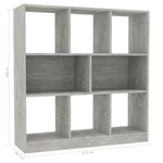 ZNTS Book Cabinet Concrete Grey 97.5x29.5x100 cm Engineered Wood 800175