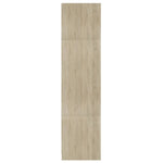 ZNTS Wardrobe White and Sonoma Oak 100x50x200 cm Engineered Wood 800230