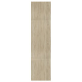 ZNTS Wardrobe White and Sonoma Oak 100x50x200 cm Engineered Wood 800230