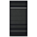 ZNTS Wardrobe High Gloss Black 100x50x200 cm Engineered Wood 800232