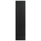 ZNTS Wardrobe High Gloss Black 100x50x200 cm Engineered Wood 800232