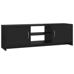 ZNTS TV Cabinet High Gloss Black 120x30x37.5 cm Engineered Wood 800286