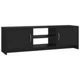 ZNTS TV Cabinet High Gloss Black 120x30x37.5 cm Engineered Wood 800286