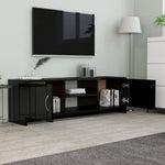 ZNTS TV Cabinet High Gloss Black 120x30x37.5 cm Engineered Wood 800286