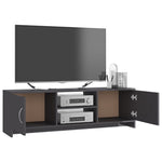 ZNTS TV Cabinet High Gloss Black 120x30x37.5 cm Engineered Wood 800286