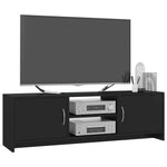 ZNTS TV Cabinet High Gloss Black 120x30x37.5 cm Engineered Wood 800286