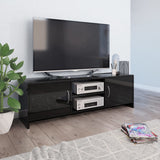 ZNTS TV Cabinet High Gloss Black 120x30x37.5 cm Engineered Wood 800286