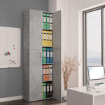 ZNTS Office Cabinet Concrete Grey 60x32x190 cm Engineered Wood 800301