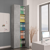 ZNTS Office Cabinet Concrete Grey 60x32x190 cm Engineered Wood 800301