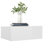 ZNTS Floating Nightstands 2 pcs High Gloss White 40x30x15 cm Engineered Wood 800319